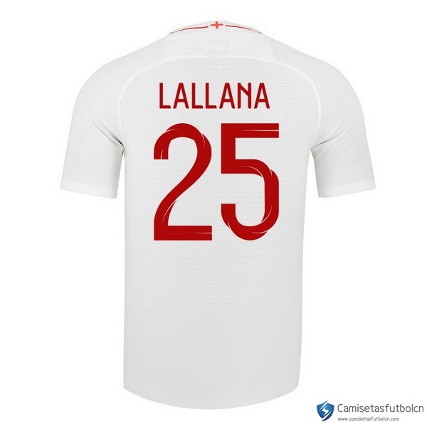 Camiseta Seleccion Inglaterra Primera equipo Lallana 2018 Blanco